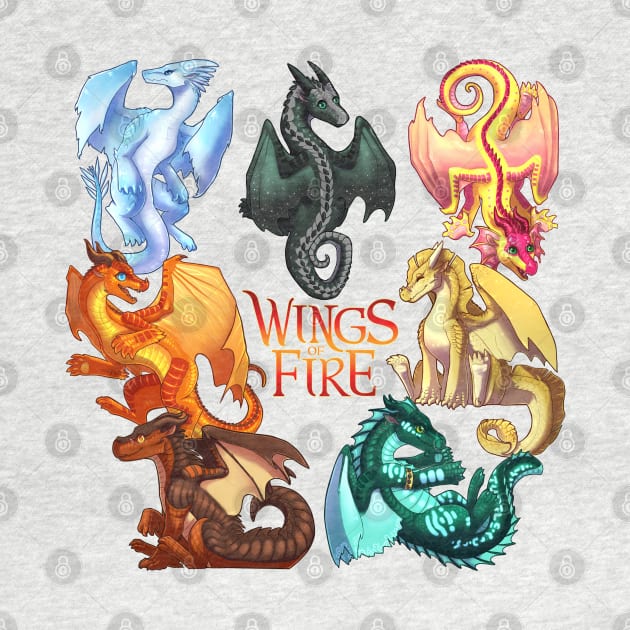 Wings of Fire: Jade Winglet Dragonets (with Logo) by Biohazardia